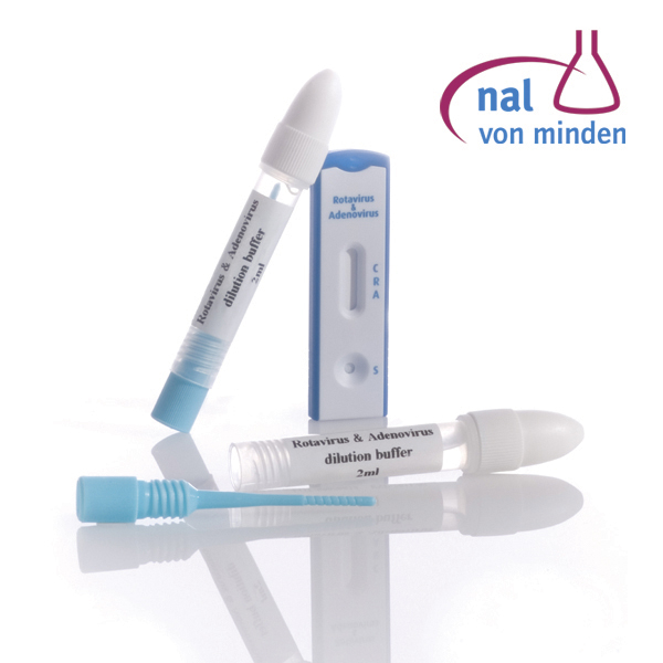 Die NADAL® Rota-Adenovirus-Combi Testkassette von nal von minden ist ein immunologischer Schnelltest für den differenzierten qualitativen Antigen-Nachweis von Rota- und Adenoviren in Stuhlproben.